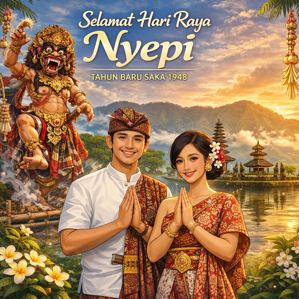 Nyepi Day Greeting Card
